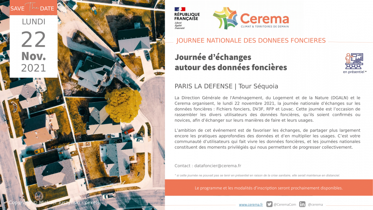 22 novembre 2021 : journe nationale des données foncières