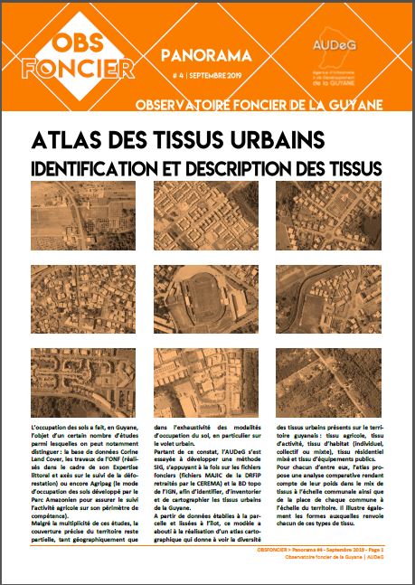 Atlas des tissus urbains en Guyane