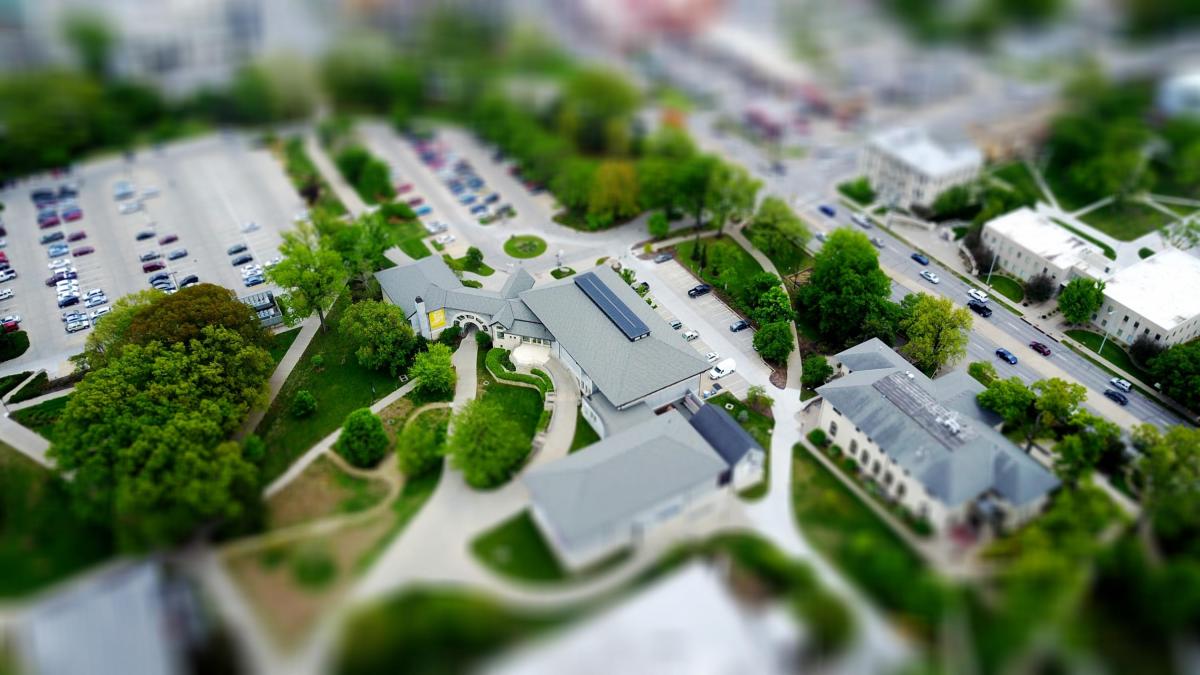 vue sur un quartier de centre ville